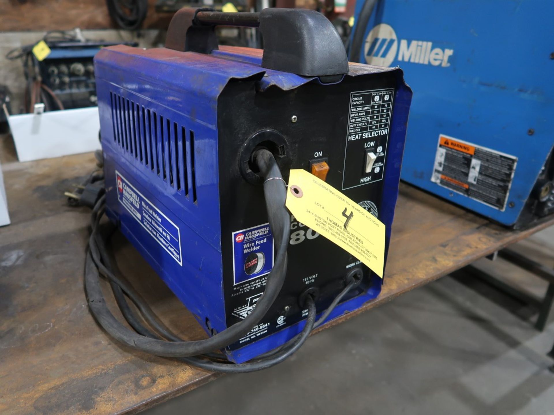 Campbell Hausfeld Model WF2000 Wire Feed Welder Flux Core 80, Accepts .030" or .035" Diameters - Image 2 of 5