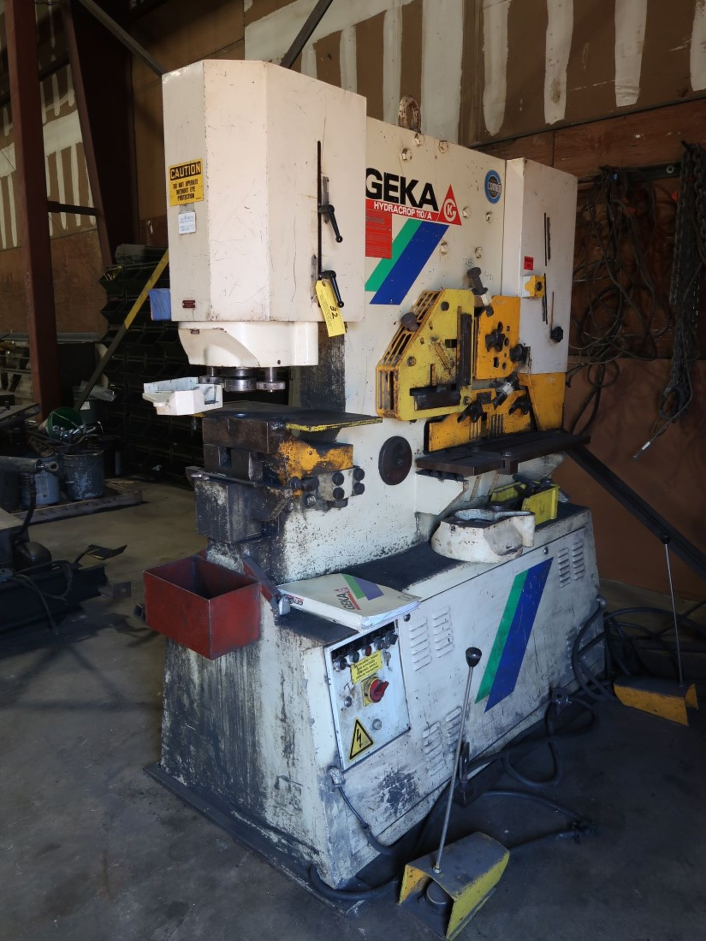 1995 Geka Hydracrop 110A Ironworker, S/N 15798, Punch Head Replaced in 2020; Punching Tonnage 120