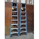 (2) Werner 8' Fiberglass A-Frame Ladders