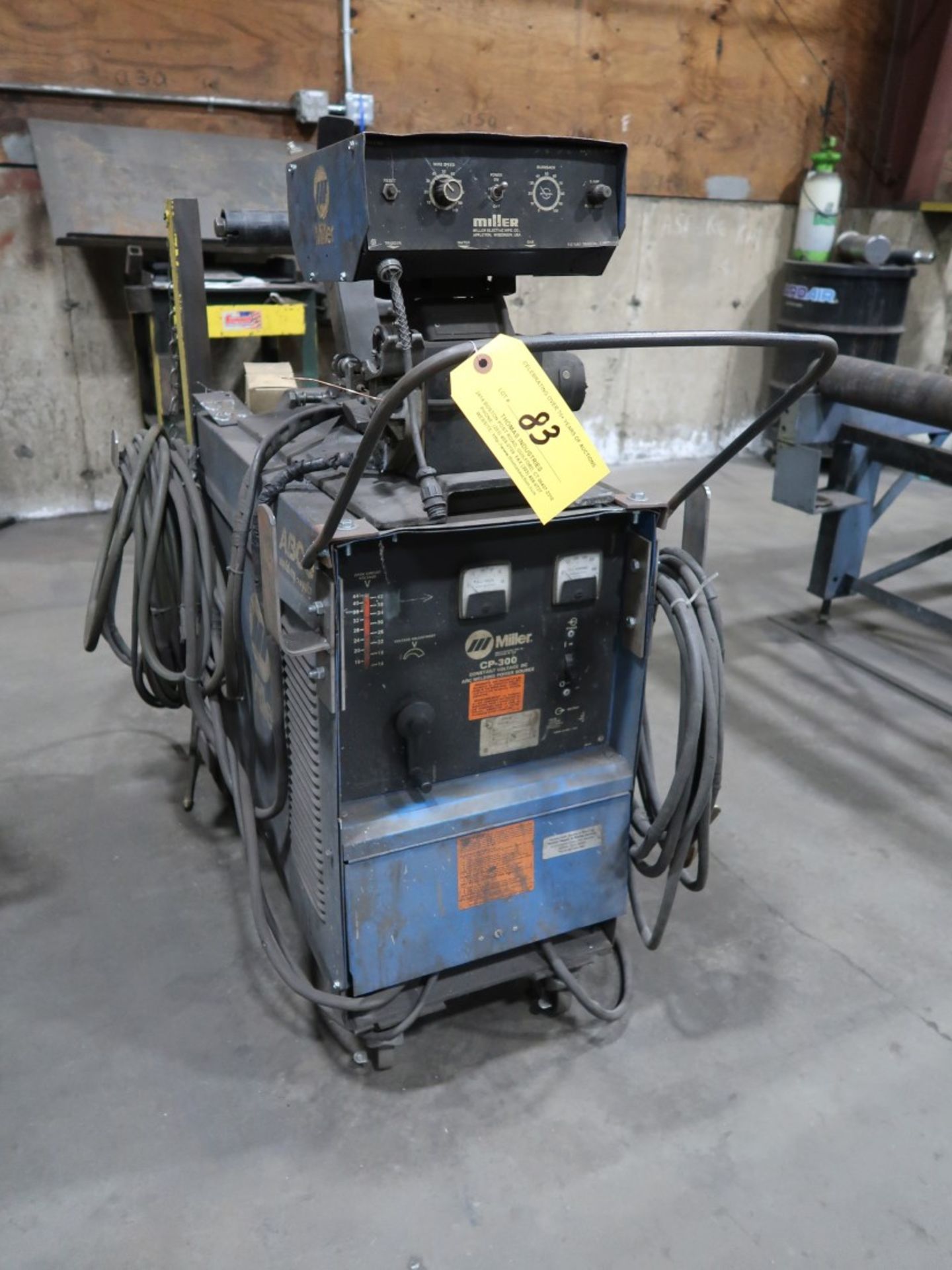 Miller CP-300 DC Arc Welder S/N JH179060 200/230/460 Volts, 38/33/16S Amp w/ Miller Wire Feed