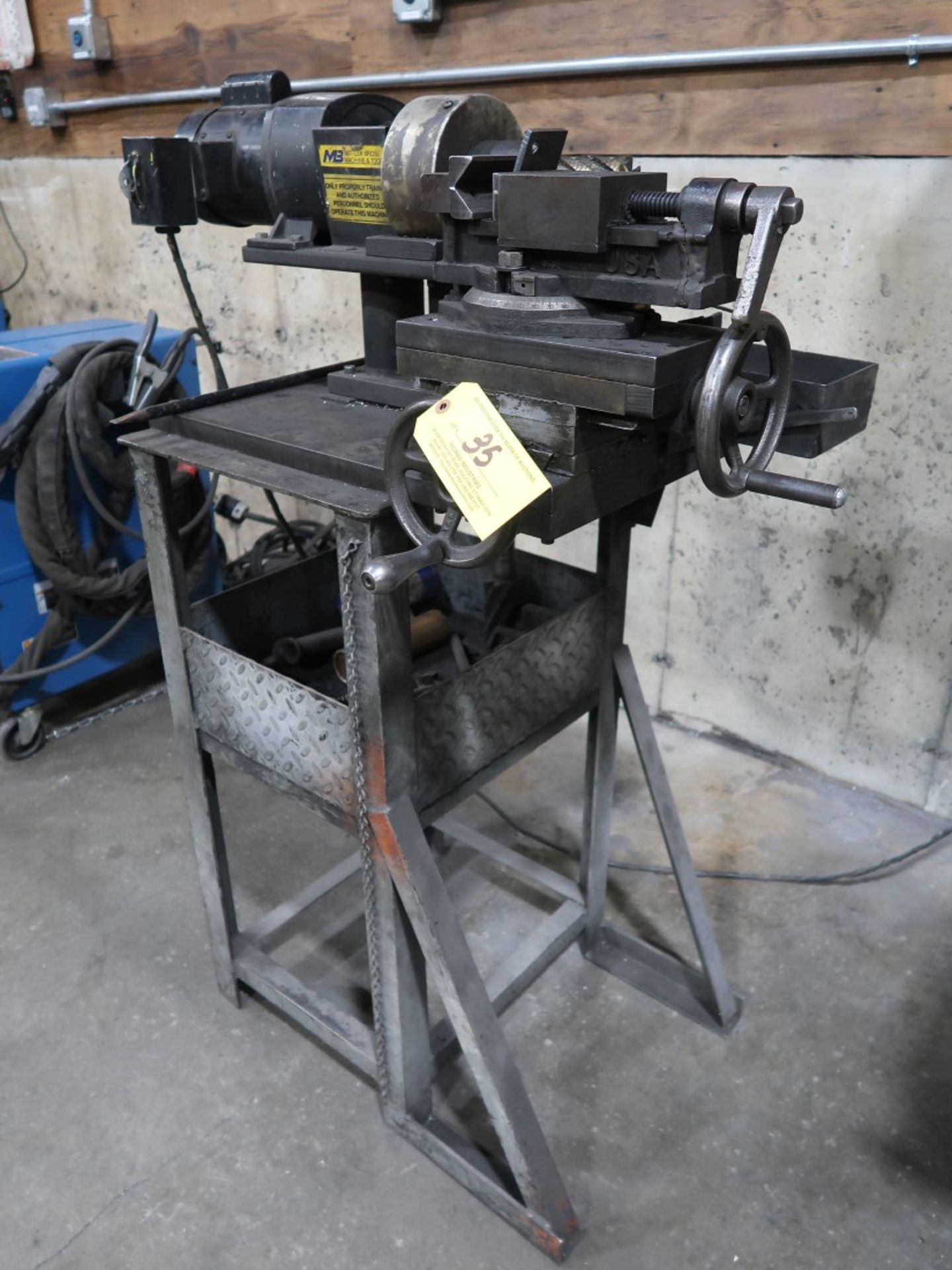 Mittler Brothers Machine & Tool Horizontal Bench Top Mill w/ Vise 1/2 HP - Image 3 of 4