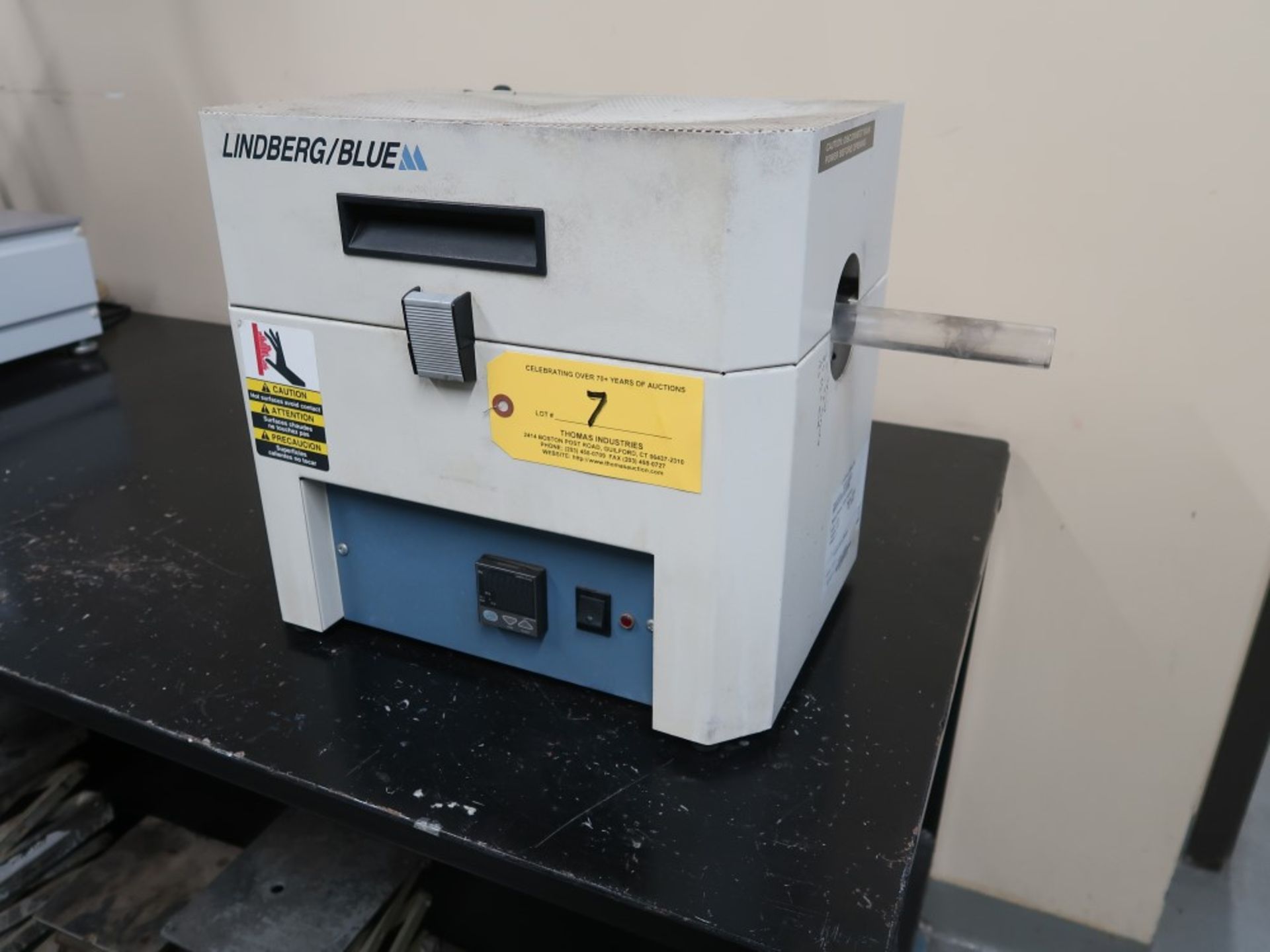 Lindberg/Blue M Electric Tube Furnace Model TF55035A-1, S/N 016R-506798-OR, Max Temp 1100 Degrees C - Image 3 of 4