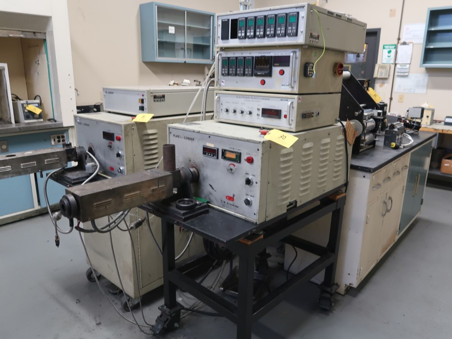 CW Brabender Plasti-Corder Model DR-2052-K13 S/N 0142/PE, Olyspedi 5 HP w/ .75" Extruder