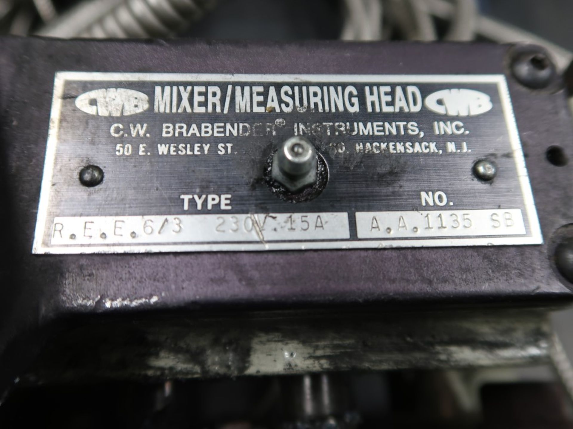 CWB Mixer/Measuring Head Model R.E.E. 6/3, 230V, 15A, S/N A.A. 1135 SB - Image 3 of 3