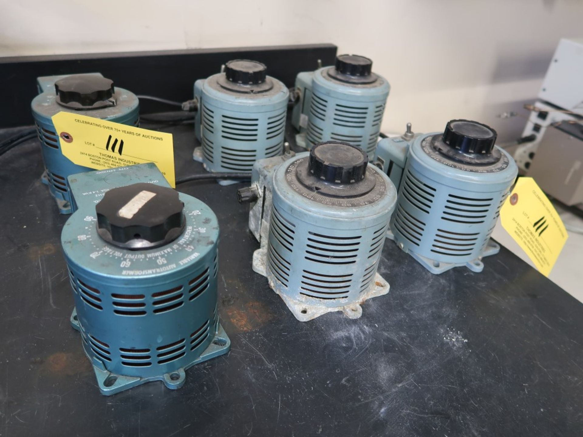 (6) Assorted Powerstat Variable Auto Transformers