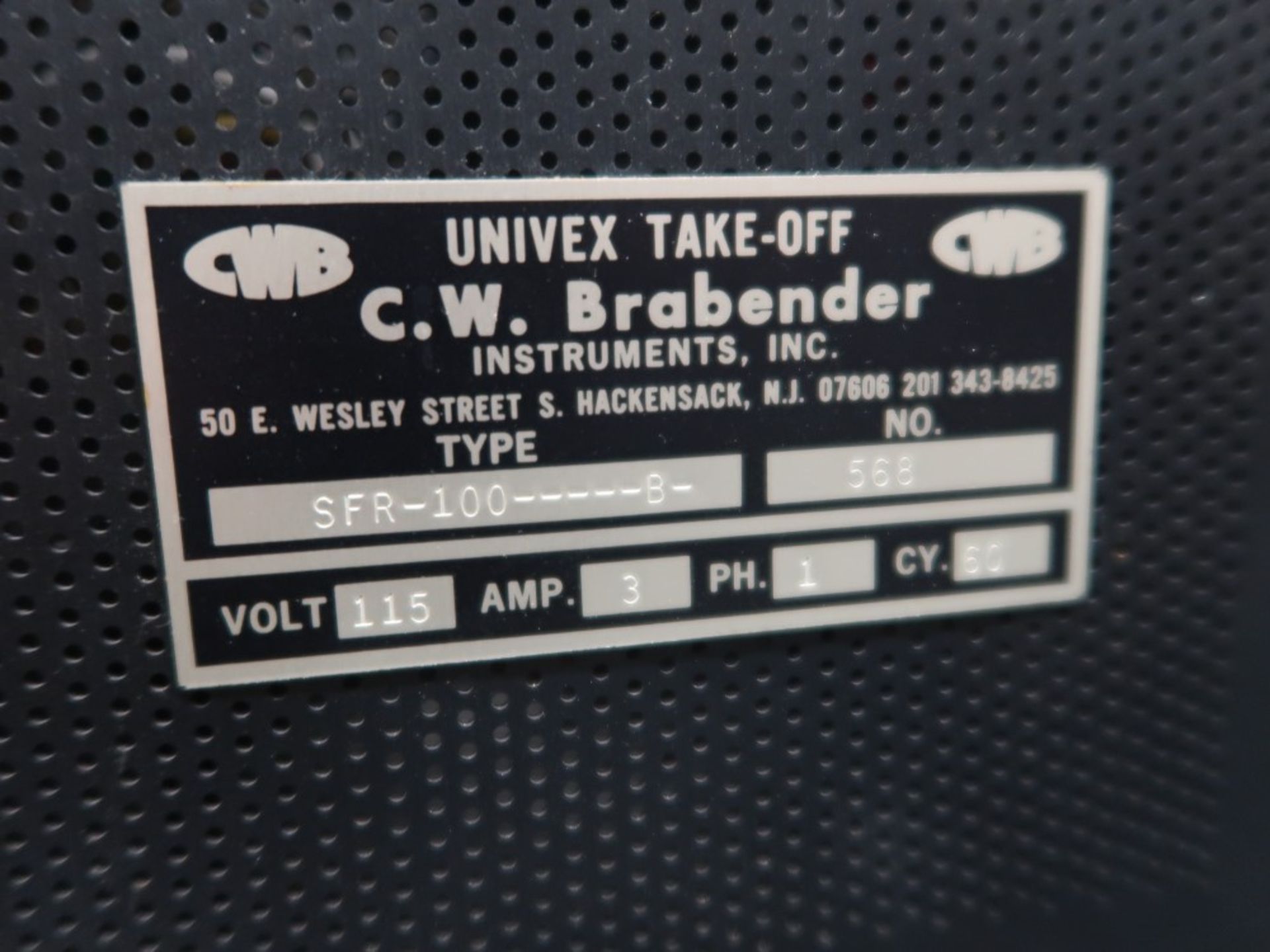CW Brabender Univex Take Off Chill Roll Stack Unit 8" x 4" Dia Model SFR-100-B - Image 5 of 5