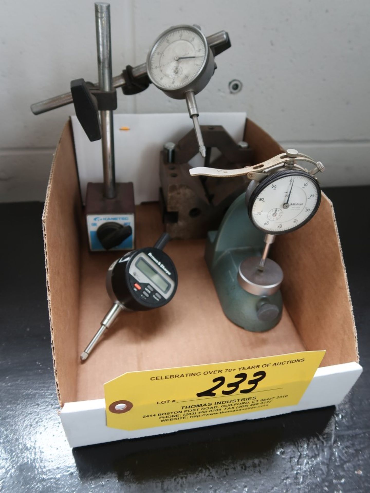 Miscellaneous Inspection Equipment Including: Brown & Sharpe Digital Indicator, Mitutoyo Thickness