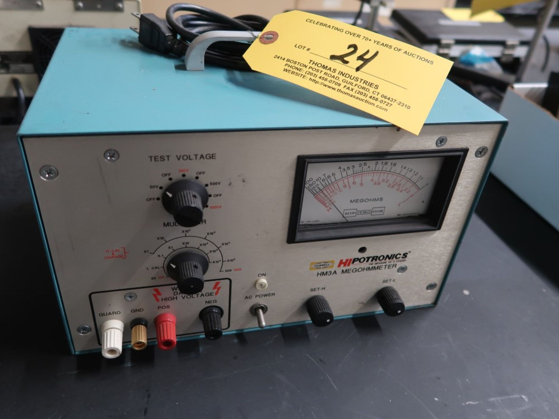 Hipotronics HM3A Megohmmeter S/N M9912241