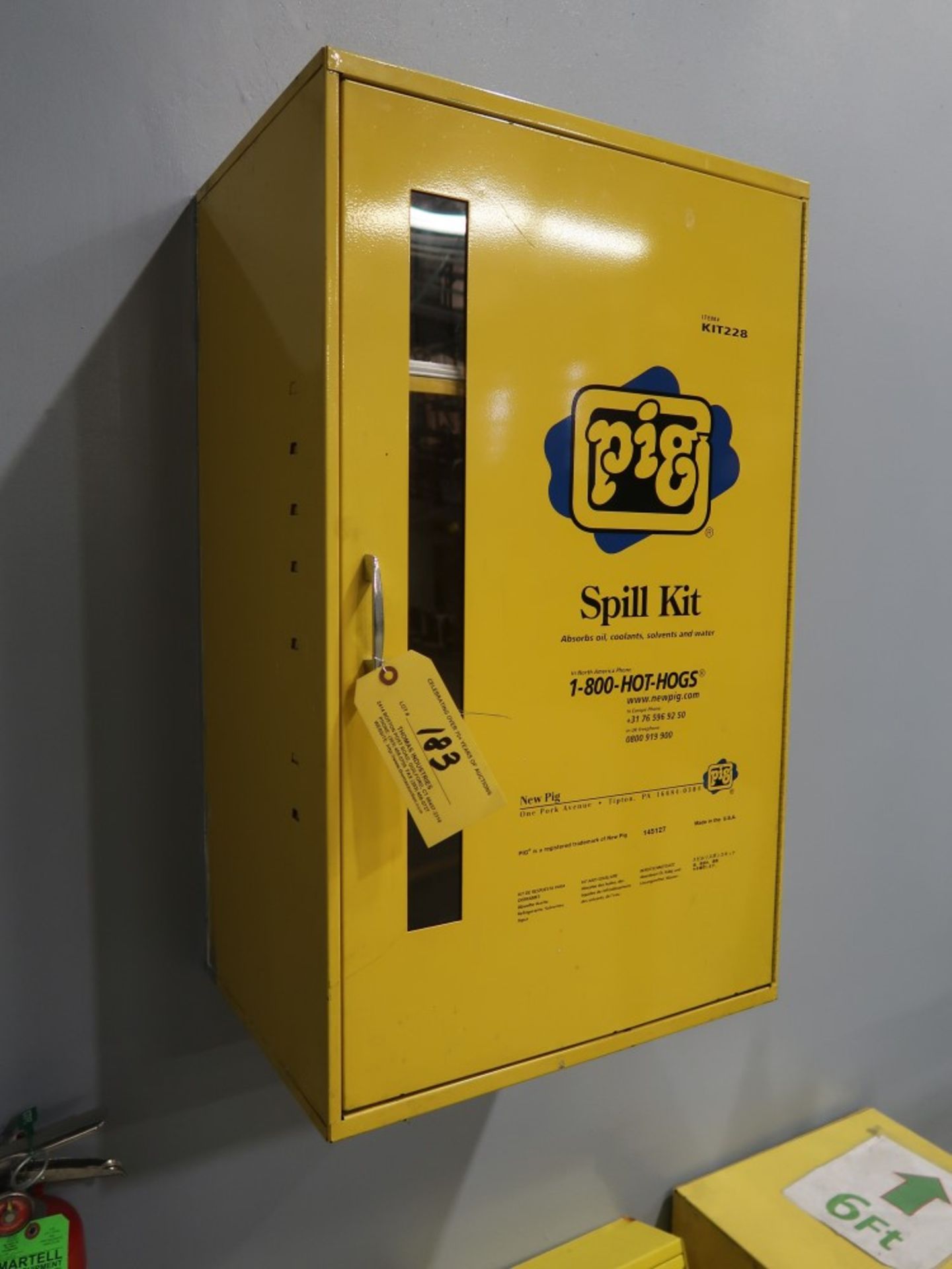 Eagle Flammable Liquid Storage Cabine w/ Pig Spill Kit Cabinet and Right-To-Know Cabinet - Image 3 of 4