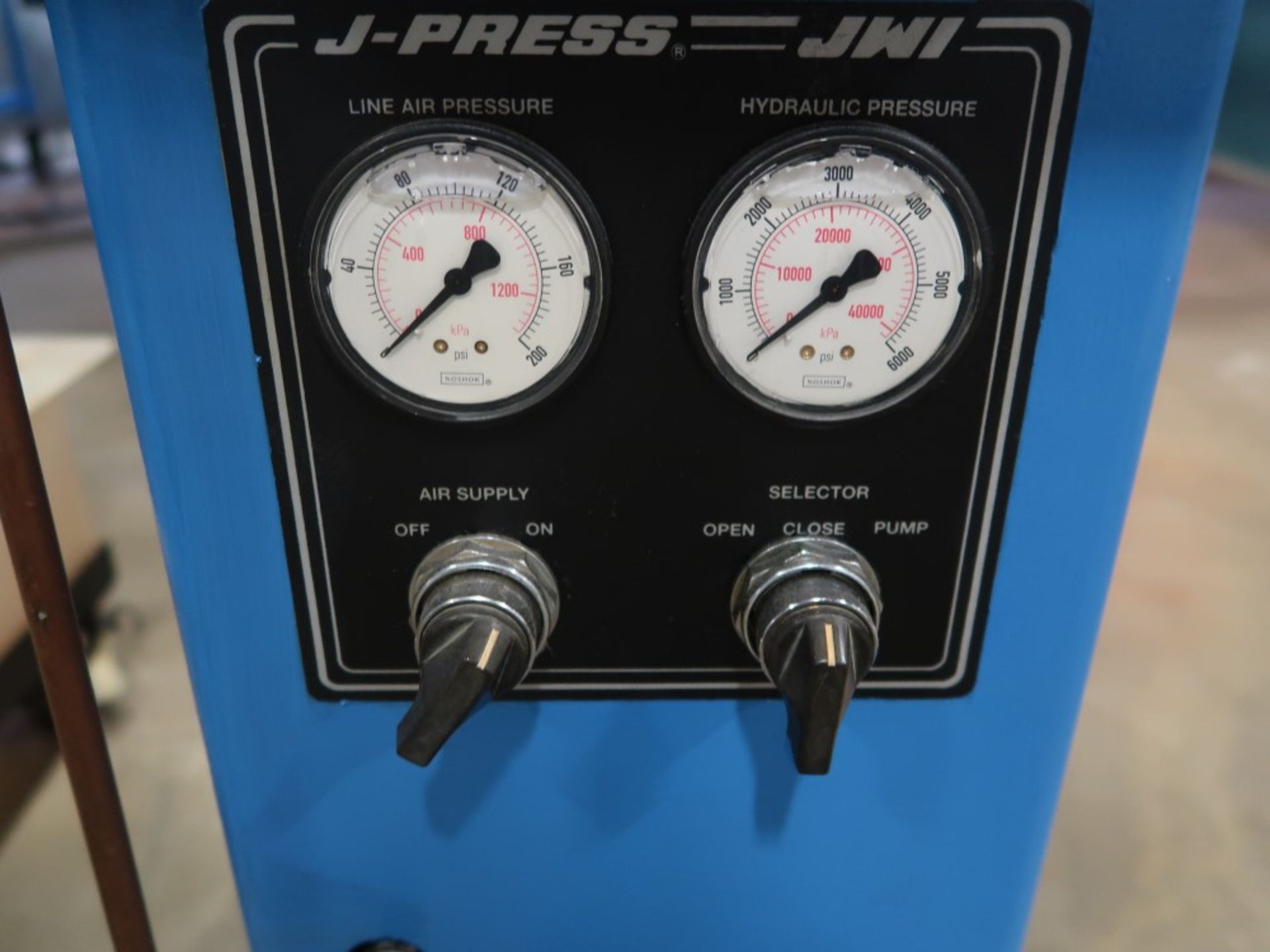 JWI J Press Filter Press Model 800G32-24-12DYLW S/N F05907 Max Feed Pressure 100 PSI, Air Supply - Image 7 of 8