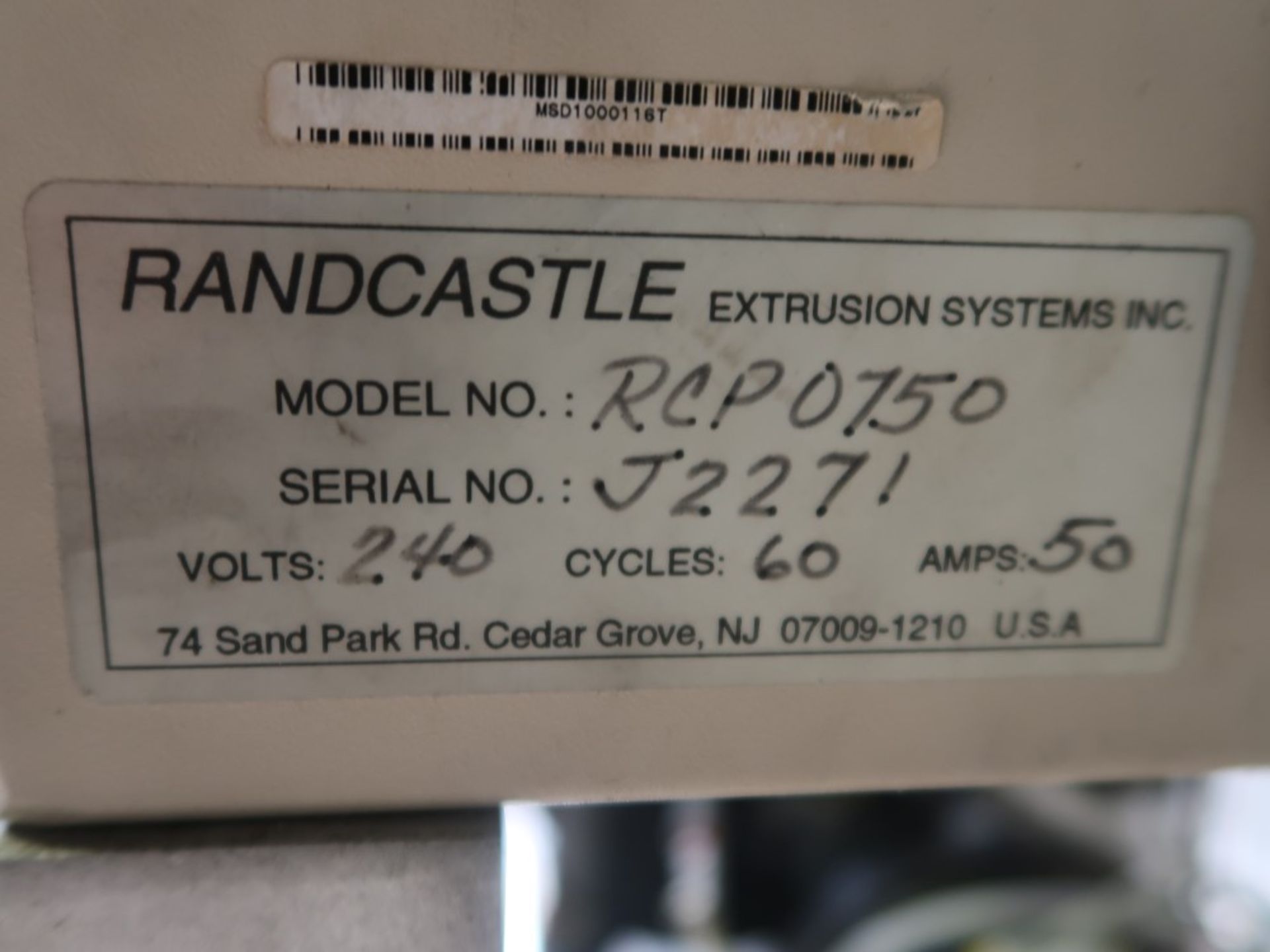 Randcastle Extrusion Systems Model RCP0750 3/4" Vertical Extruder 24:1 L-D w/ Sheet Down Stream - Image 8 of 8