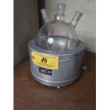 9" Dia Glas-ColApprataus Botton Heating Mantle w/ LG 5000 ML 3 Neck Flask S/N 26975 600 Watts