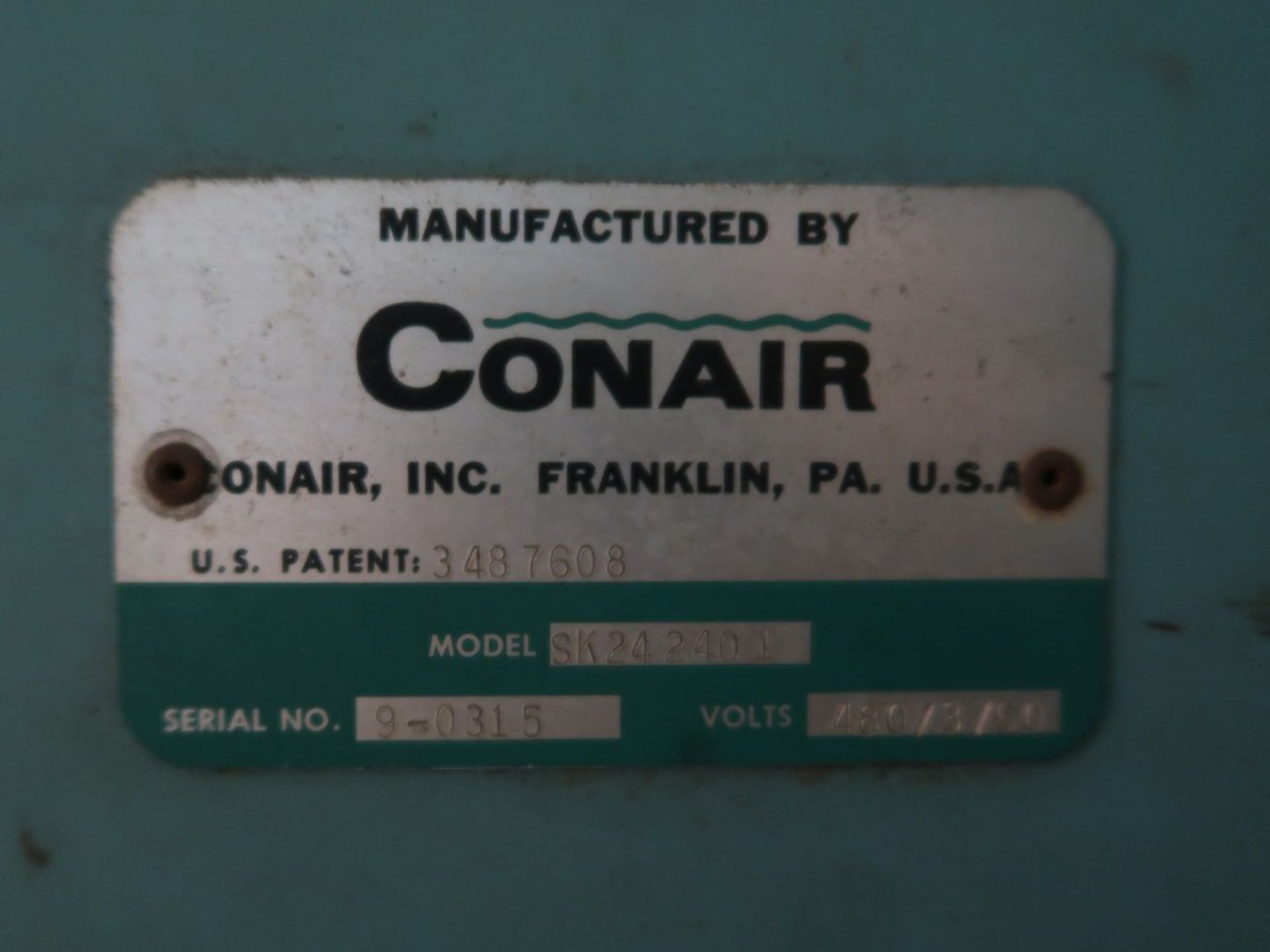 Conair Desiccant Dryer Model SK242401 S/N 9-0315 w/ Conair Material Hopper Model 18500001 S/N 9-0380 - Image 5 of 5