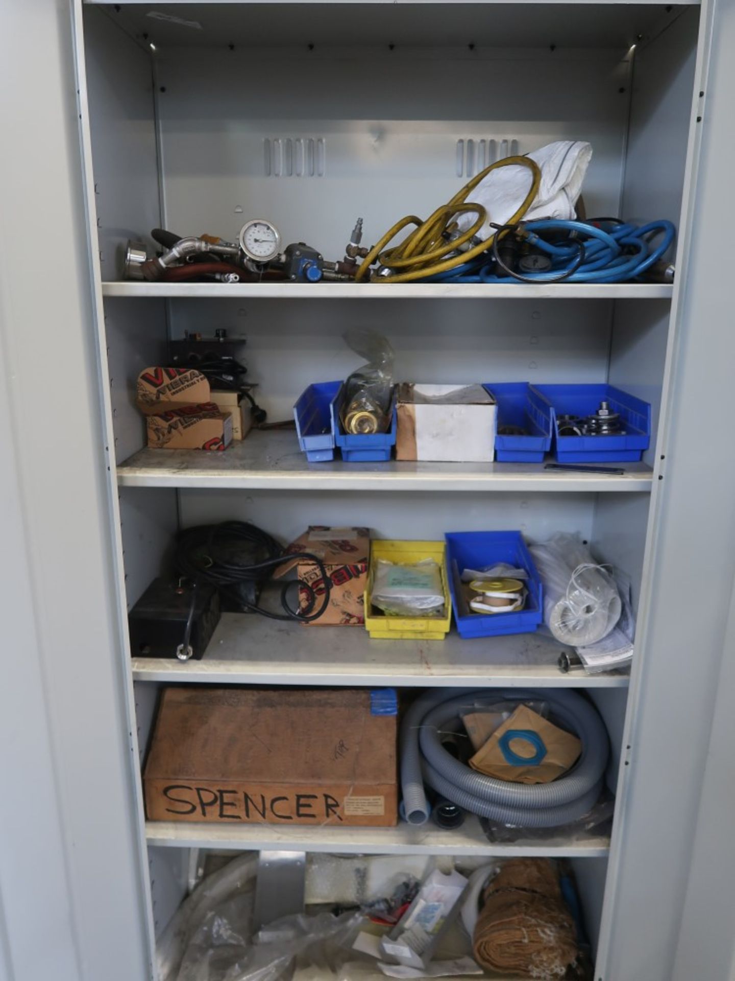 (5) Metal Storage Cabinets w/ Contents Including: Nuts, Bolts, Speed Controld, Bodine Electric - Image 3 of 6