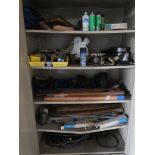 (2) Metal Storage Cabinets w/ Contents Including: Grinding Wheels, Welding Rod and Wire