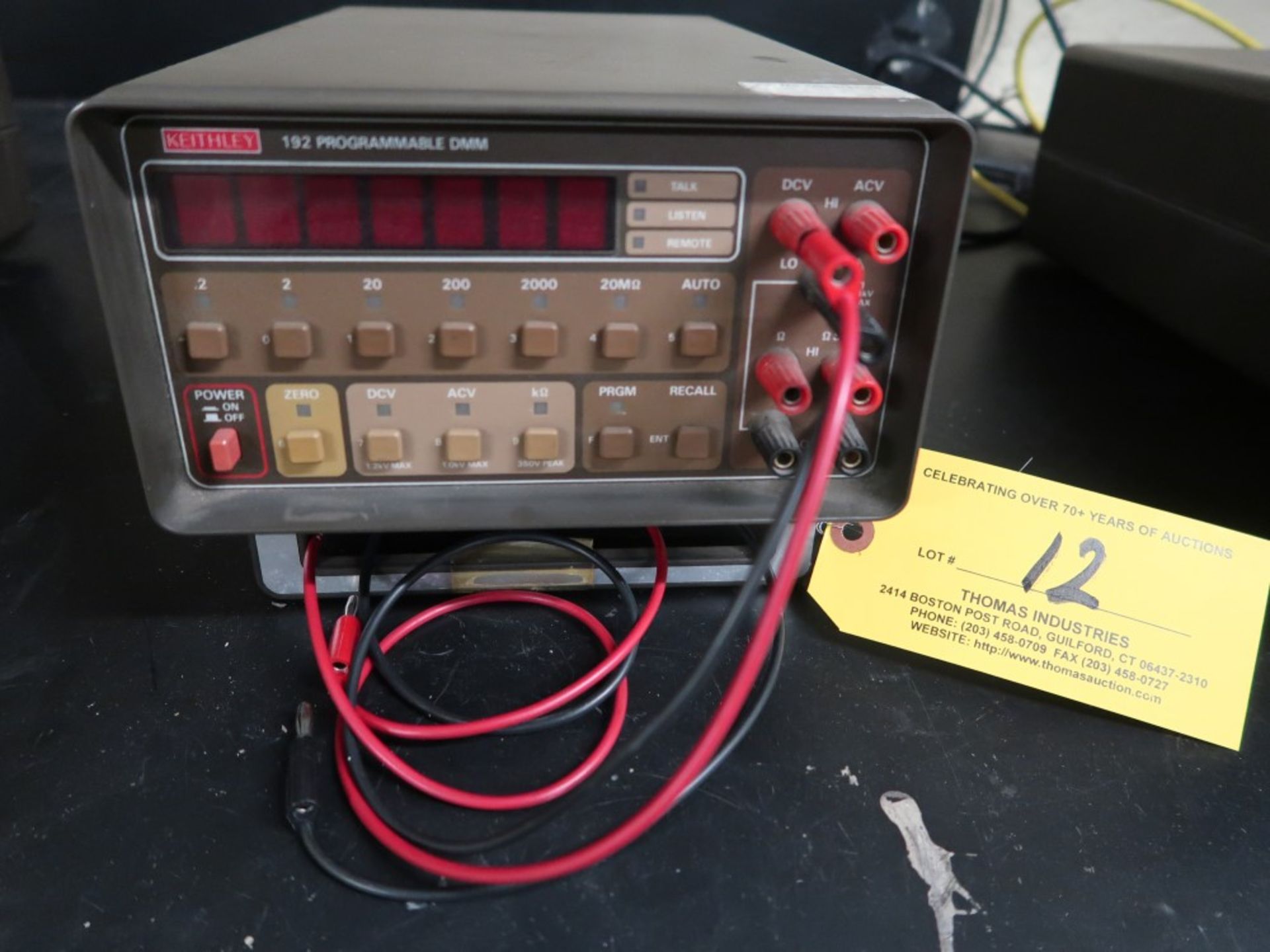 Keithley 192 Programmable DMM S/N 114598 - Image 2 of 2