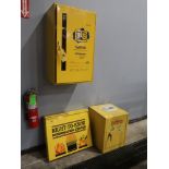 Eagle Flammable Liquid Storage Cabine w/ Pig Spill Kit Cabinet and Right-To-Know Cabinet