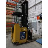 Yale Model NDR030GANL36TE138 Electric Stand Up Reach Truck S/N A861N01568X, 3,000 Lb Cap, Max Height