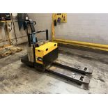 Crown 6,000 Lb Electric Pallet Jack Model 60PE-27-3, S/N 6A118685