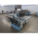 MBO T112-1-112/6 44" 6/6/4 Continuous FeedFolder, S/N G6704 w/ MBO Model TA112 Roll-Away Delivery