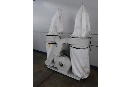 Kufo Dual Bag Dust Collection System Model UFO-102B, S/N 12595, 3 HP - Image 3 of 3