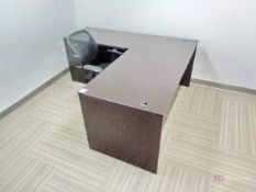 L-Shaped Desk, Swivel Chair