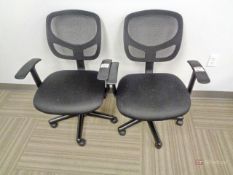 (2) Fabric Swivel Chairs
