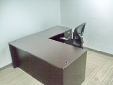 L-Shaped Desk, Swivel Chair