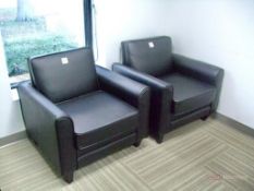 (3) Leather Side Chairs