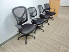(4) Fabric Office Swivel Chairs