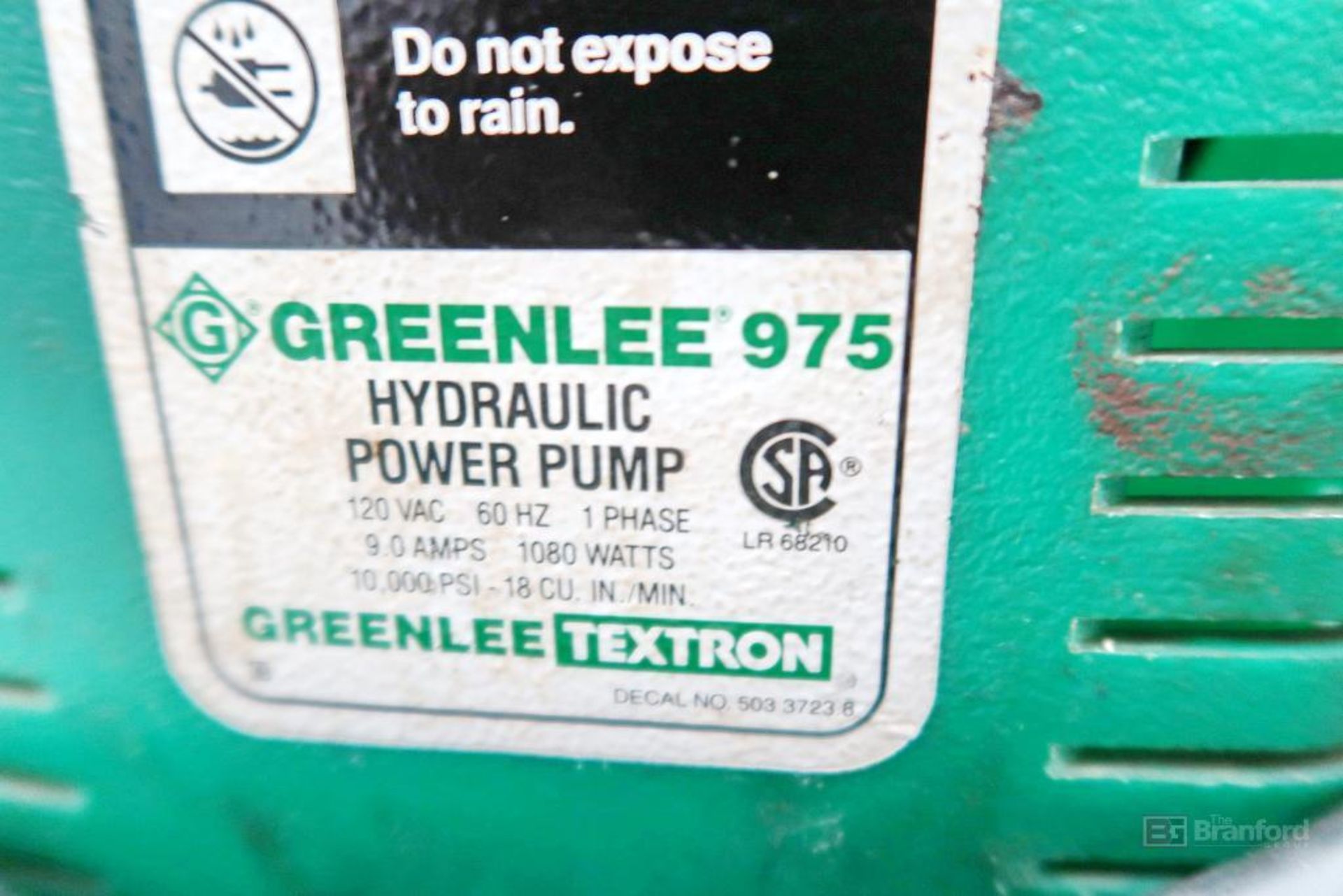 Greenlee Hydraulic Power Pump 975 - Image 4 of 8