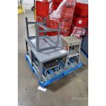 Pallet Of Assorted Steel Tables And Step Ladders