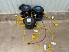 Lot of (8) Industrial Electrical Cord Reels