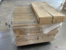Lot of (8) Boxes of Metal Wire Shelving