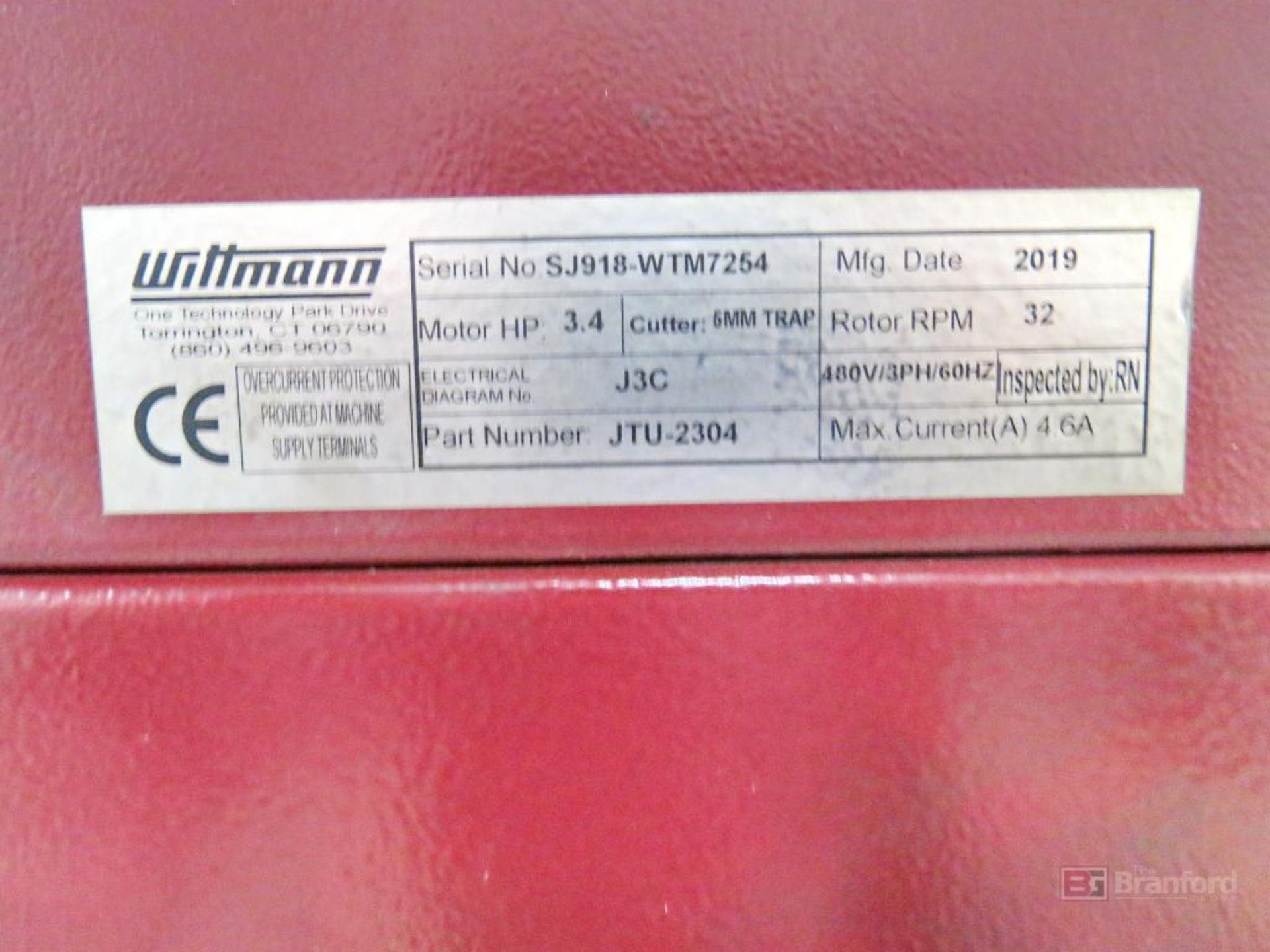 Whitmann Model JTU-2304 3.4-HP Granulator - Image 5 of 5