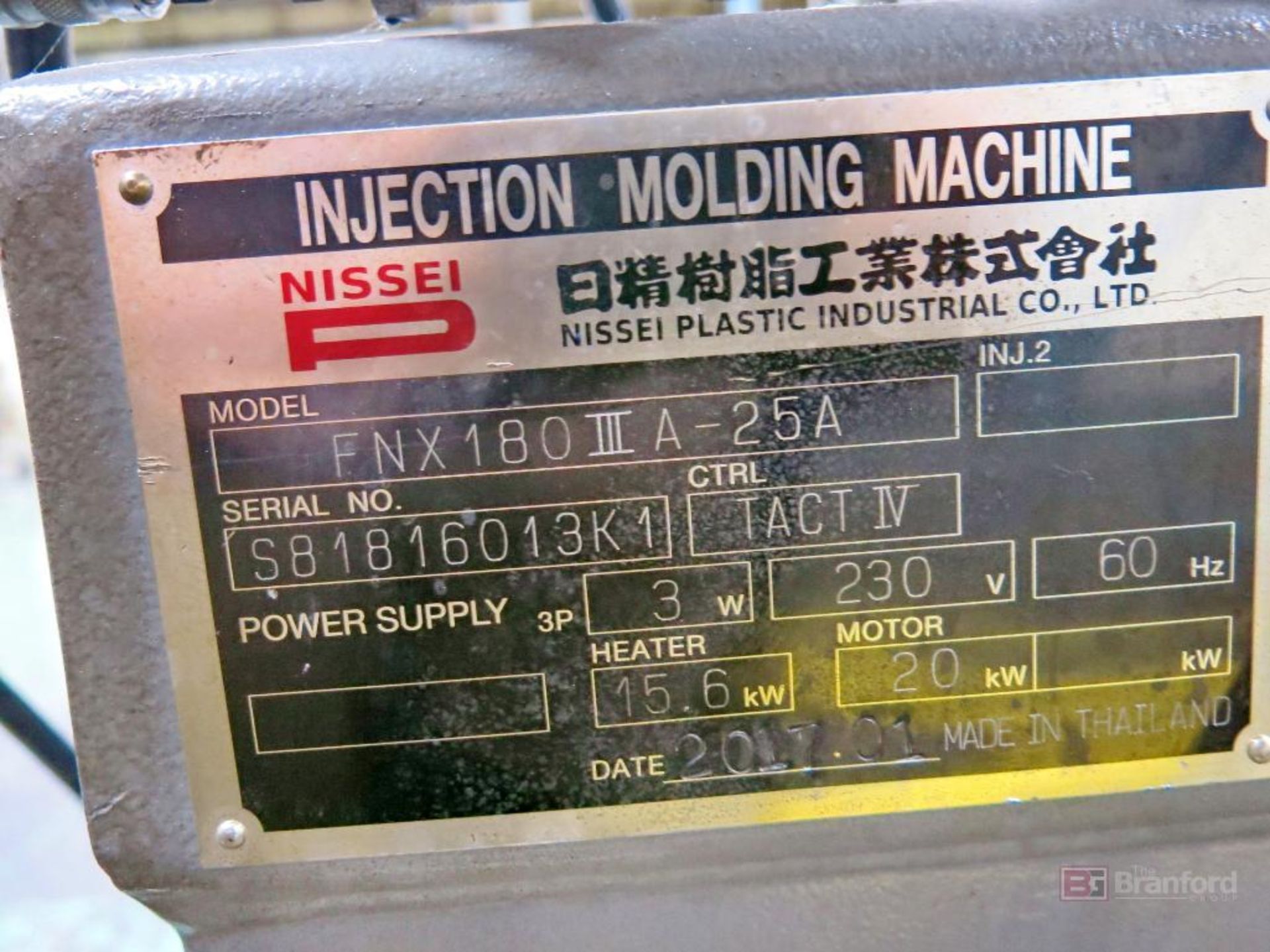 Nissei Model FNX180III A-25A 180- Ton x 6.7-Oz Shot Hybrid Injection Molding Machine - Image 7 of 8