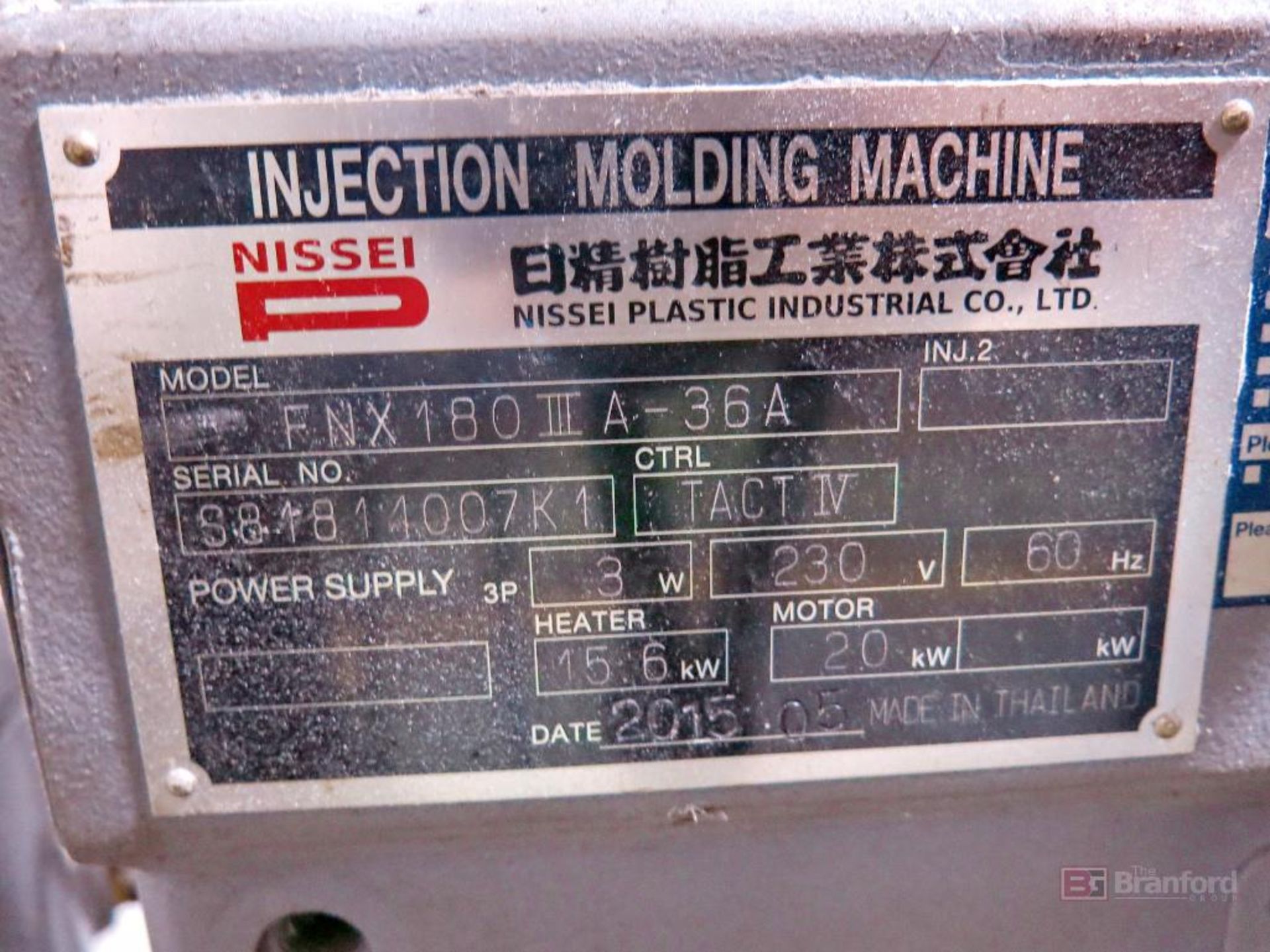 Nissei Model FNX180III A-36A 180-Ton x 9.6-Oz Shot Hybrid Injection Molding Machine - Image 9 of 10