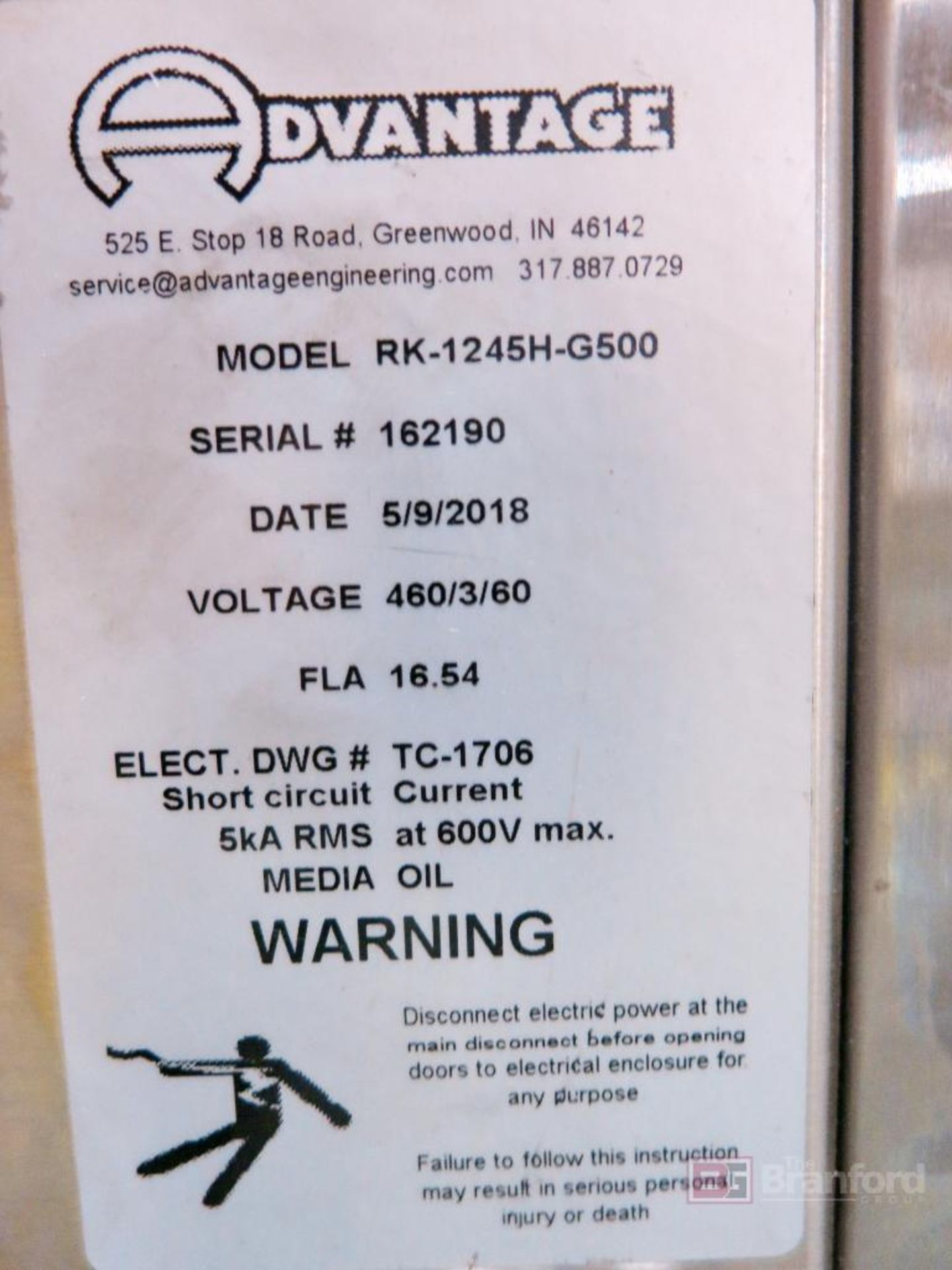Advantage Regal Model RK-1245H-G500 Oil Temperature Controller - Image 3 of 3