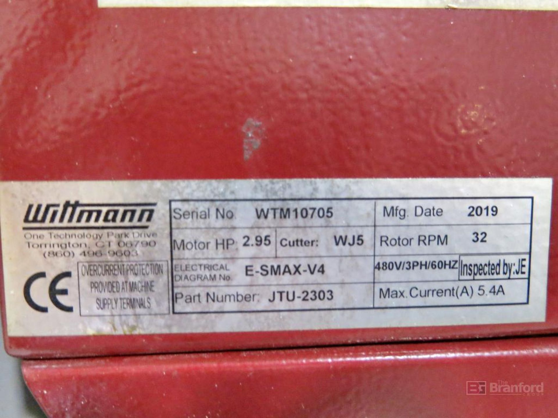 Whitmann S Max 3 Model JTU-2303 2.9-HP Granulator - Image 4 of 4