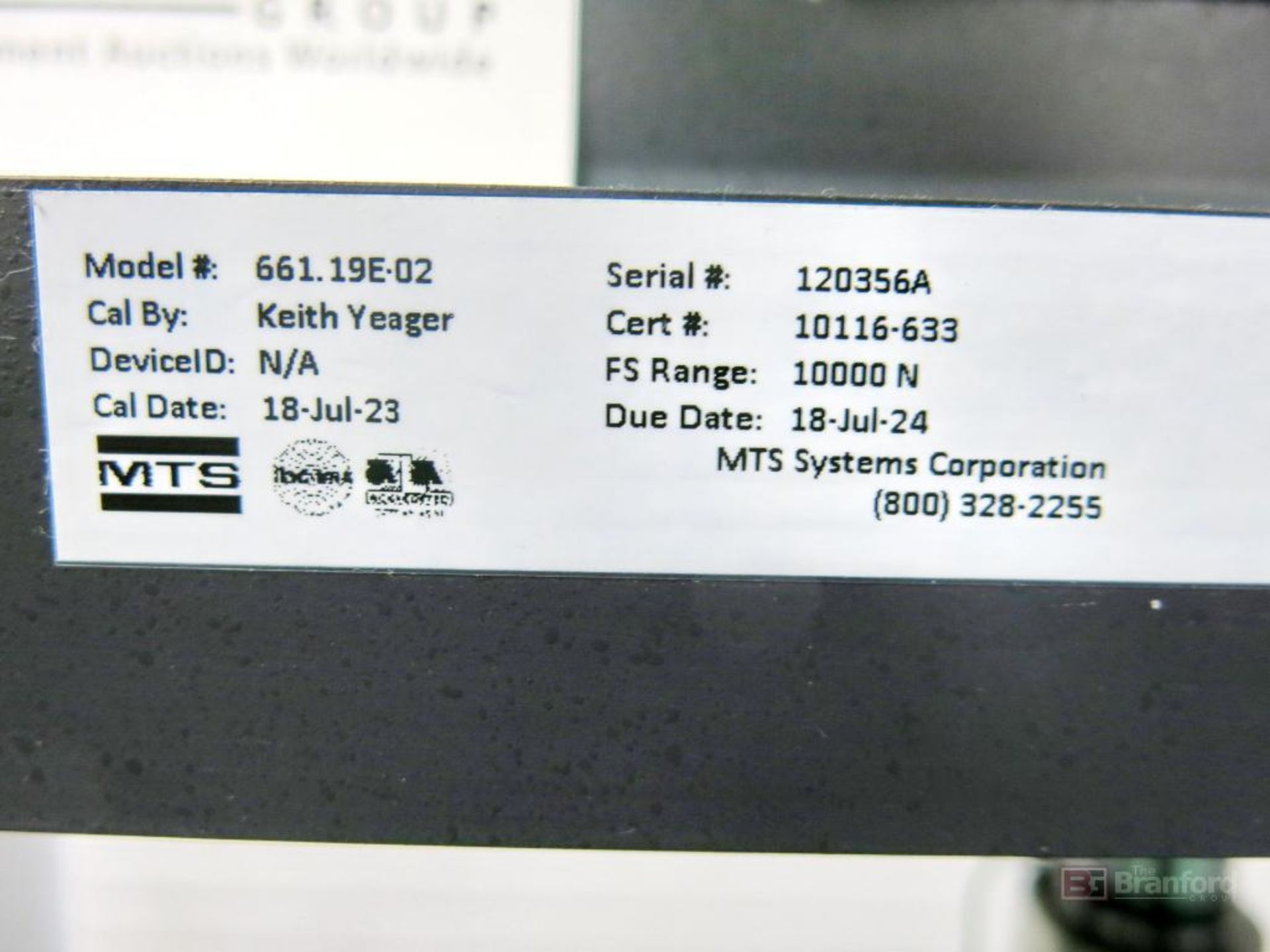 MTS Model 831.50 Tensile Testing System - Image 11 of 11