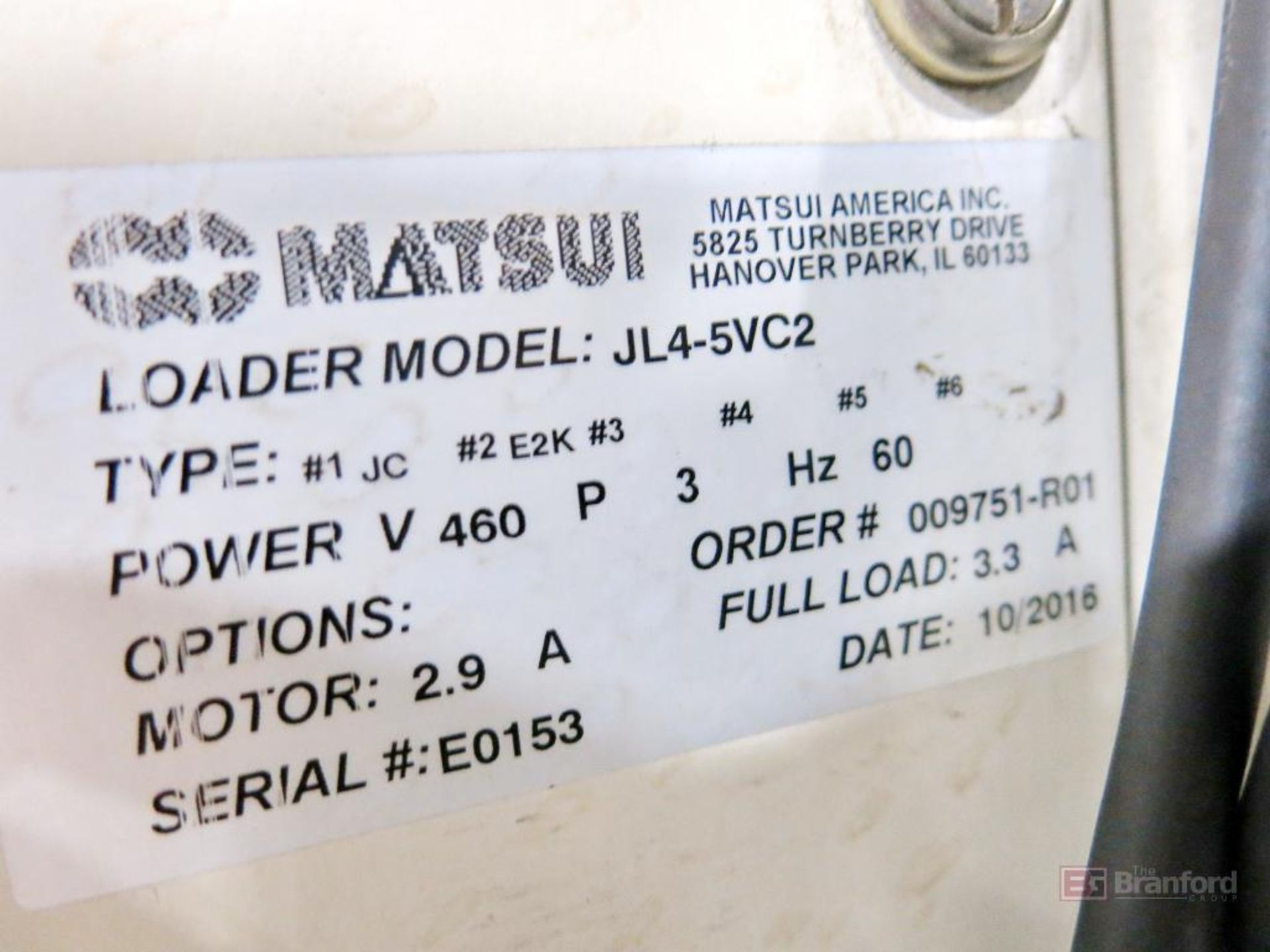 Matsui Jetloader Model JL4-5VC2 Vacuum Loading System - Image 3 of 4