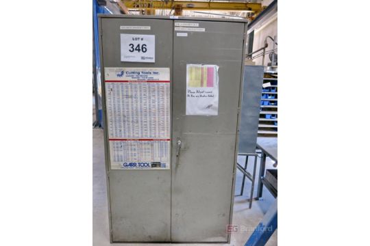 (4) Sections of Light Duty Racking w/ Arco Bins, (1) Custom made 2-Door ...