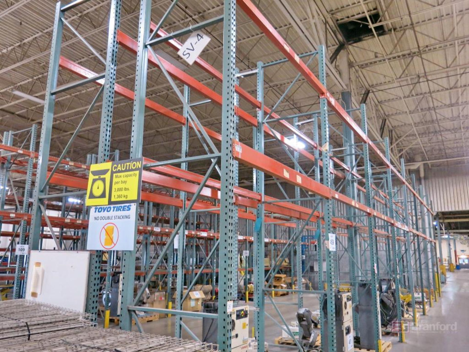 (16) Sections of Tear Drop Style Pallet Racking