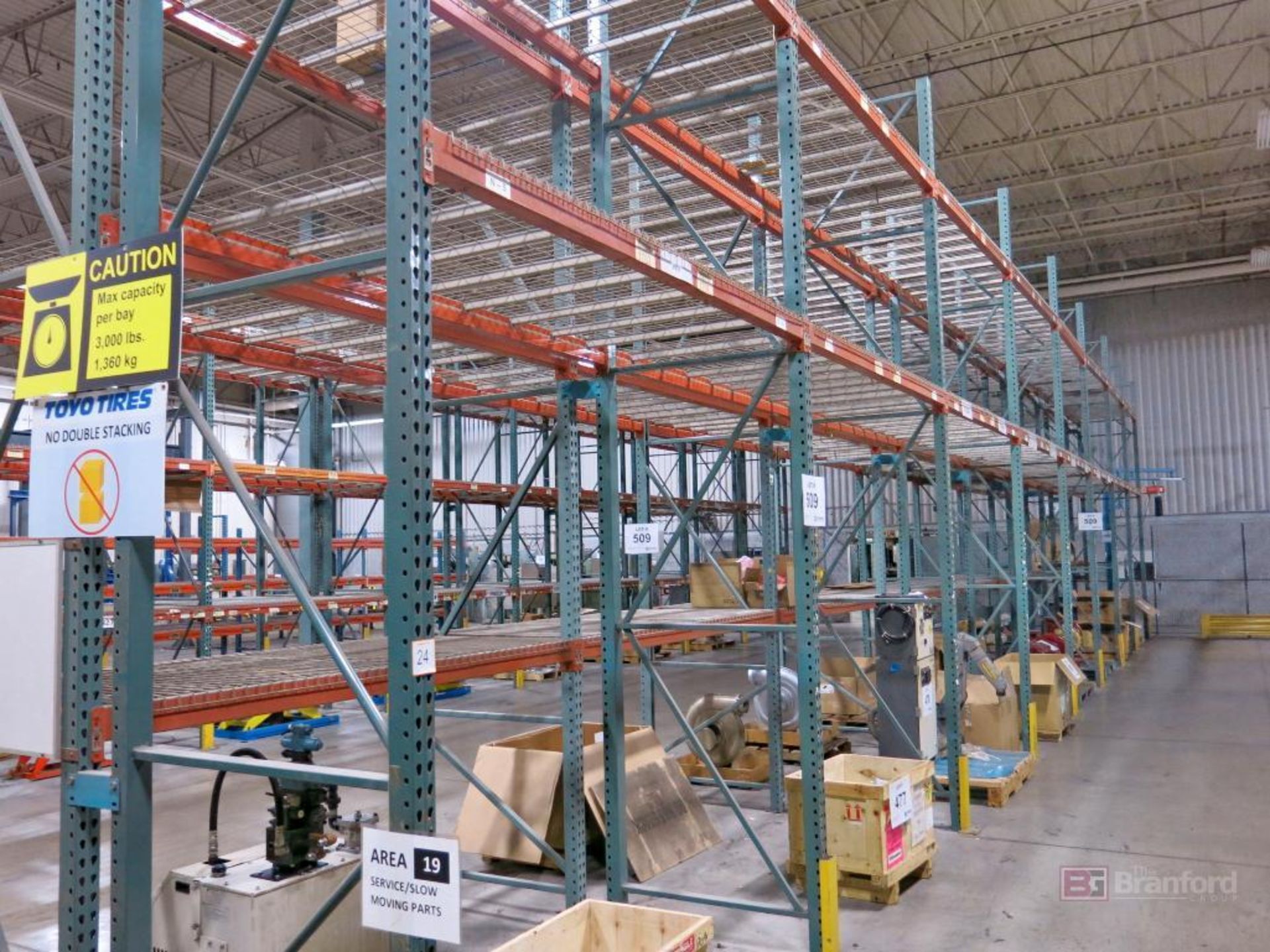 (16) Sections of Tear Drop Style Pallet Racking - Image 2 of 2