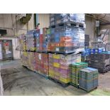 (9) Pallets of Tote Stacker Totes w/ Lids