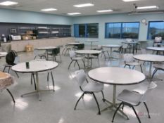 Lot of Approx. (20) Cafeteria Style Tables w/ Associated Chairs