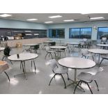 Lot of Approx. (20) Cafeteria Style Tables w/ Associated Chairs