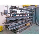 Castered Single Sided Cantilever Raw Material Rack w/ Raw Material