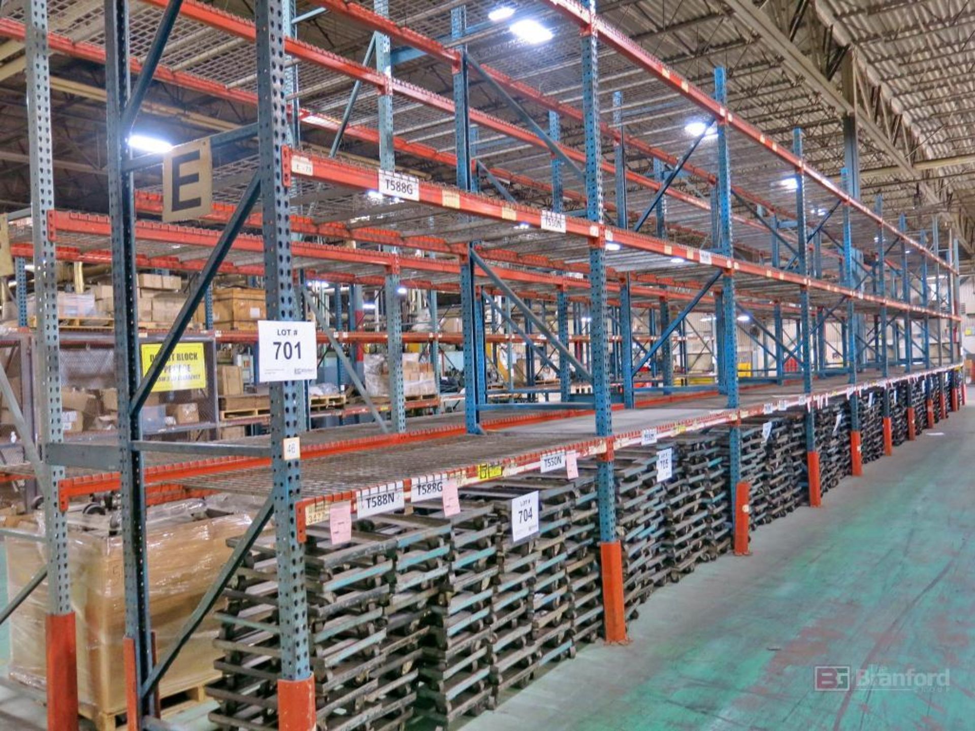 (20) Sections of Tear Drop Style Pallet Racking