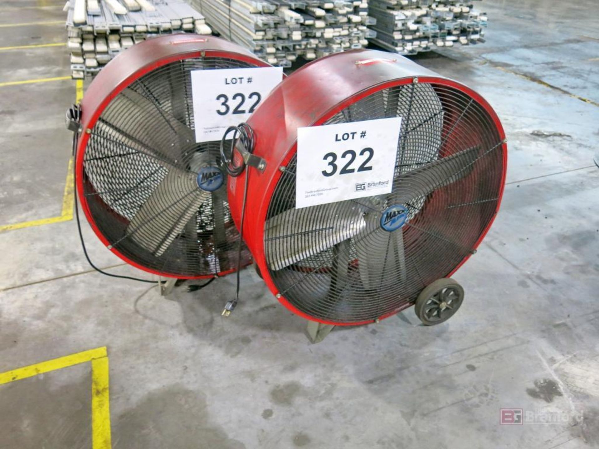 Lot of (2) Floor Mount Shop Fans